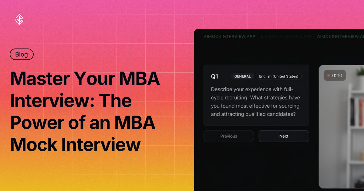 Master Your MBA Interview: The Power of an MBA Mock Interview