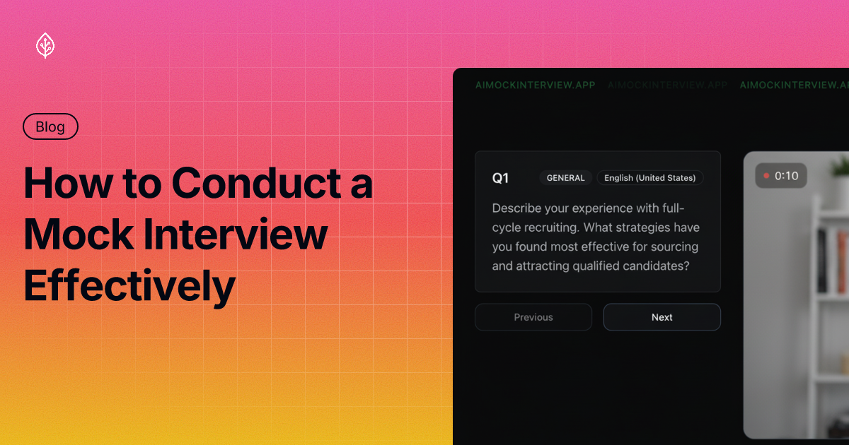 How to Conduct a Mock Interview Effectively